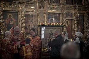 Игумен монастыря Алексий (Горлычев) принял участие в архиерейском богослужении в Успенском кафедральном соборе Дмитрова