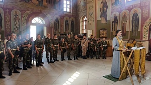 Визит воспитанников военно-патриотического клуба из Серпухова в Николо-Пешношский монастырь