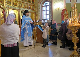 Богослужение в день праздника Введения во храм Пресвятой Богородицы.