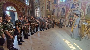 Визит воспитанников военно-патриотического клуба из Серпухова в Николо-Пешношский монастырь