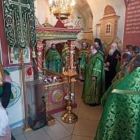 Праздничное богослужение в обители, 27 июня, в честь второго дня памяти преподобного Мефодия  